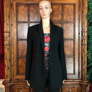 Anne Klein Montmartre Black Crepe Fingertip Jacket